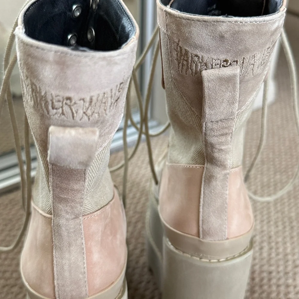 Darker Wavs Double Stack Platform Field Girl Traitor Boots Size 7 - Picture 6 of 10